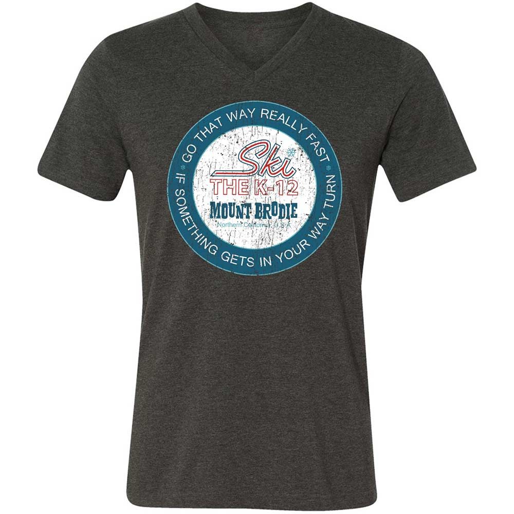 Unisex V-Neck T-Shirt - A9GUBAWB - Dark Grey Heather - 8