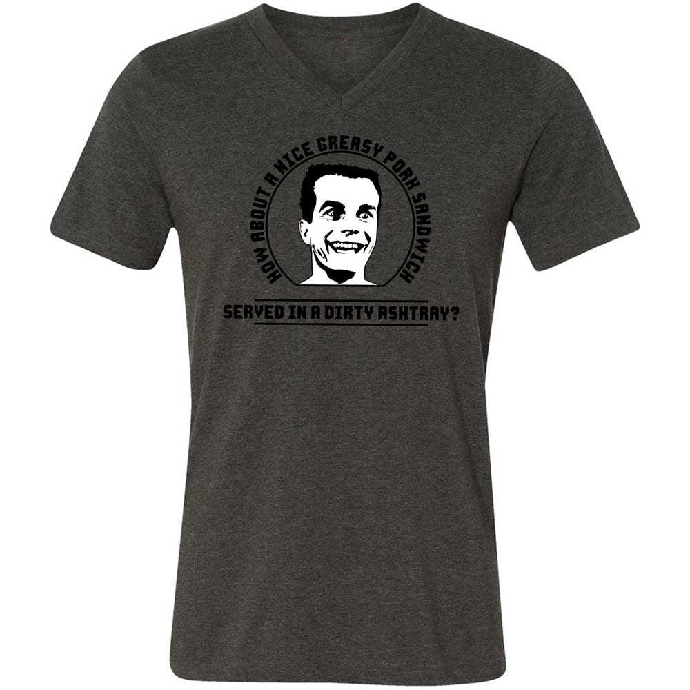 Unisex V-Neck T-Shirt - 627AC5LQ - Dark Grey Heather - 8