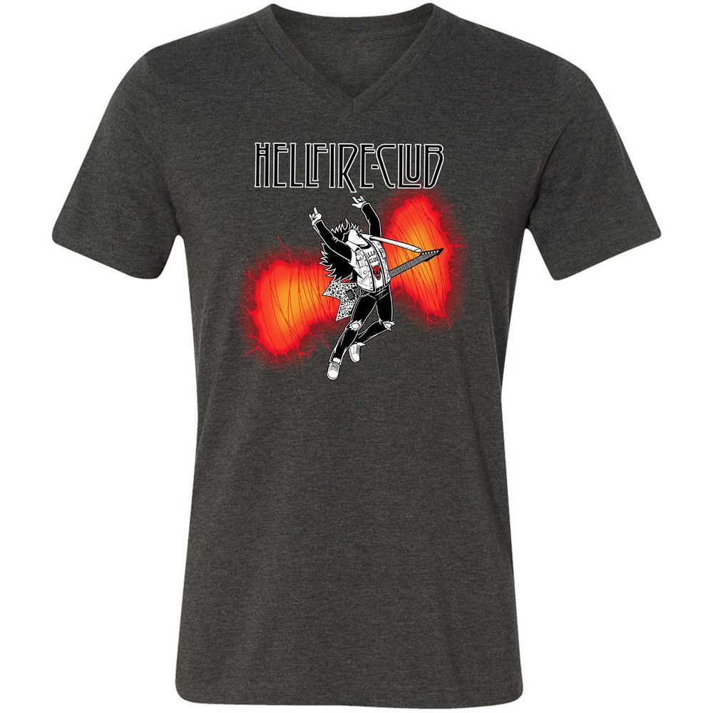 Unisex V-Neck T-Shirt - S2WP7BPH - Dark Grey Heather - 8