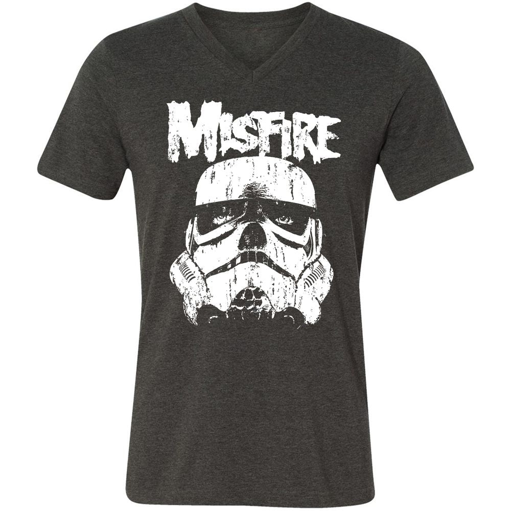 Unisex V-Neck T-Shirt - DYPZNWVS - Dark Grey Heather - 8