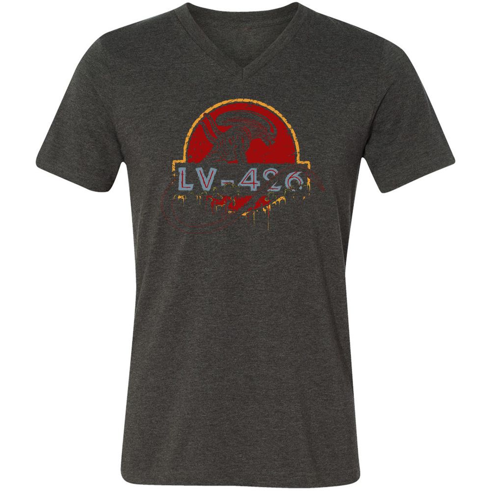 Unisex V-Neck T-Shirt - XSSY5KBZ - Dark Grey Heather - 8