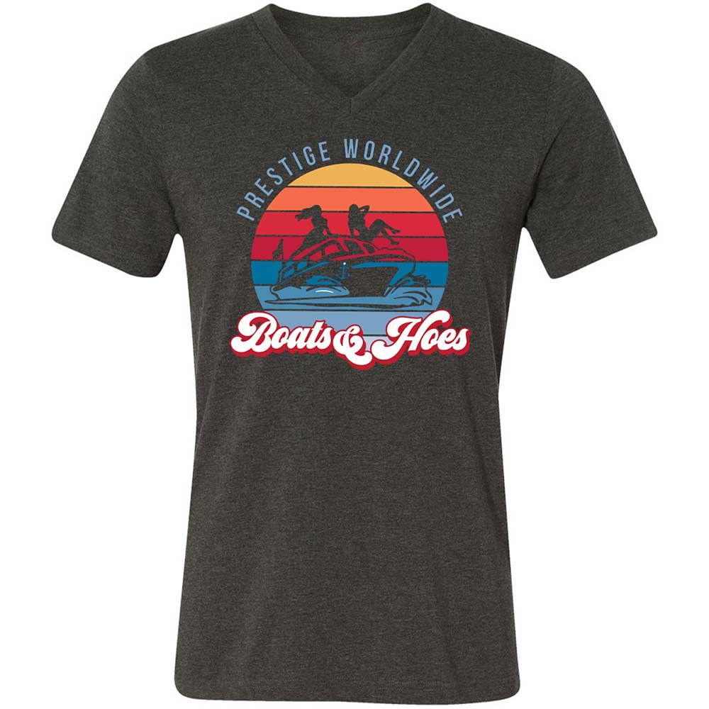 Unisex V-Neck T-Shirt - XWS4Z1VS - Dark Grey Heather - 8