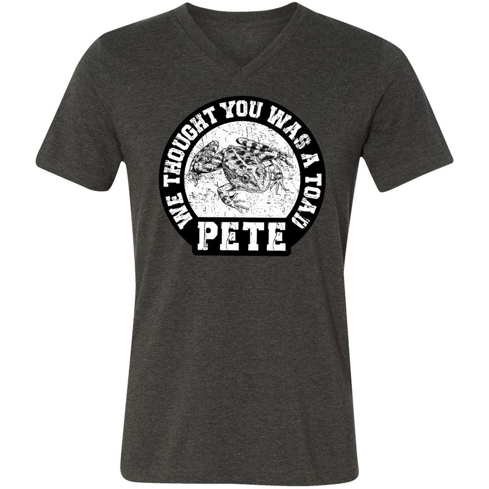 Unisex V-Neck T-Shirt - 8X51TJ2E - Dark Grey Heather - 8