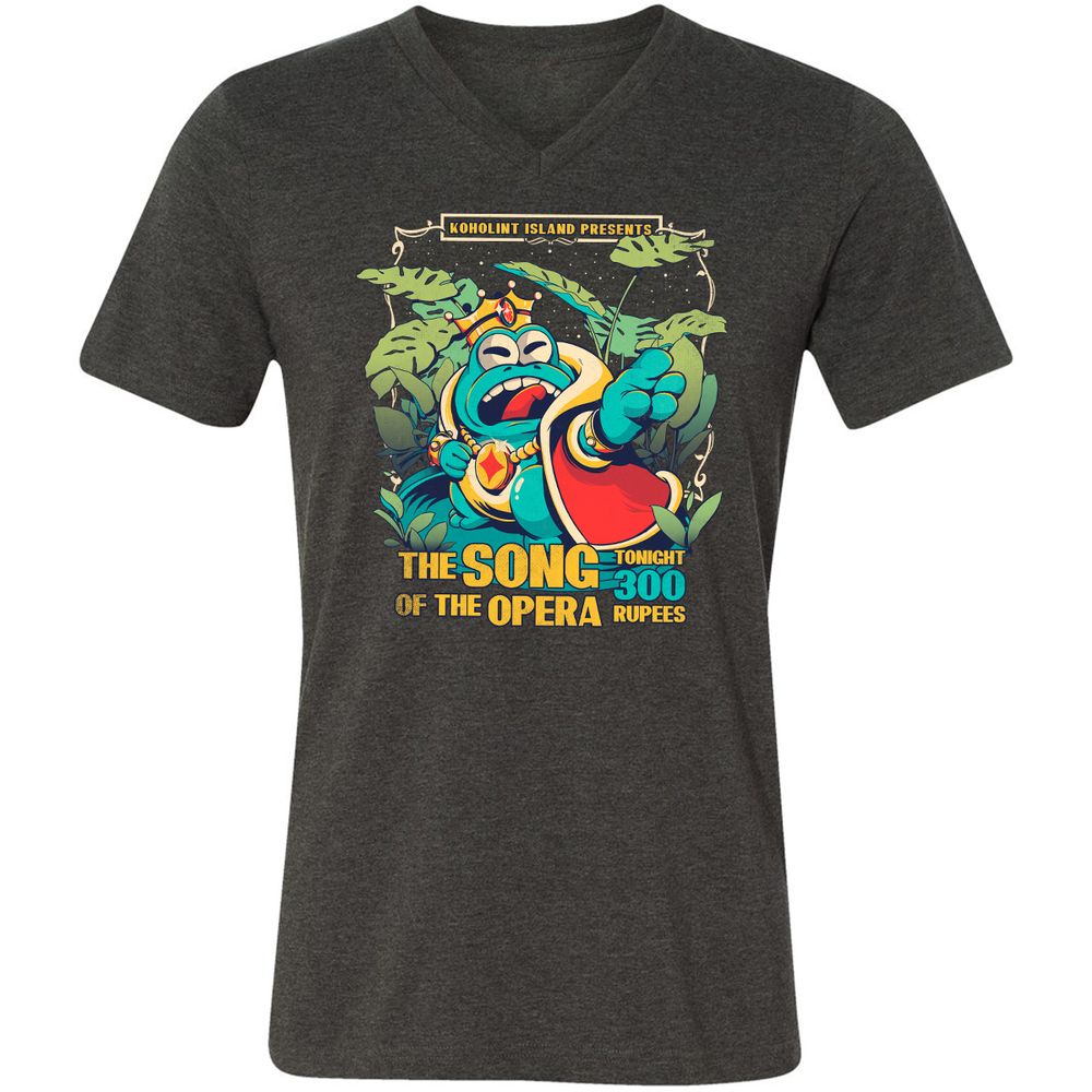 Unisex V-Neck T-Shirt - BZCJVKEW - Dark Grey Heather - 8