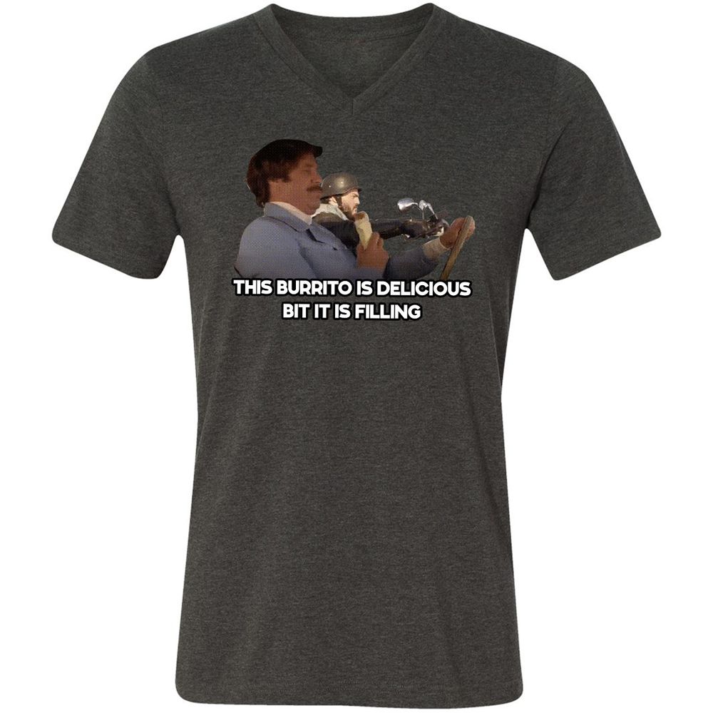 Unisex V-Neck T-Shirt - NZG7CZYS - Dark Grey Heather - 8