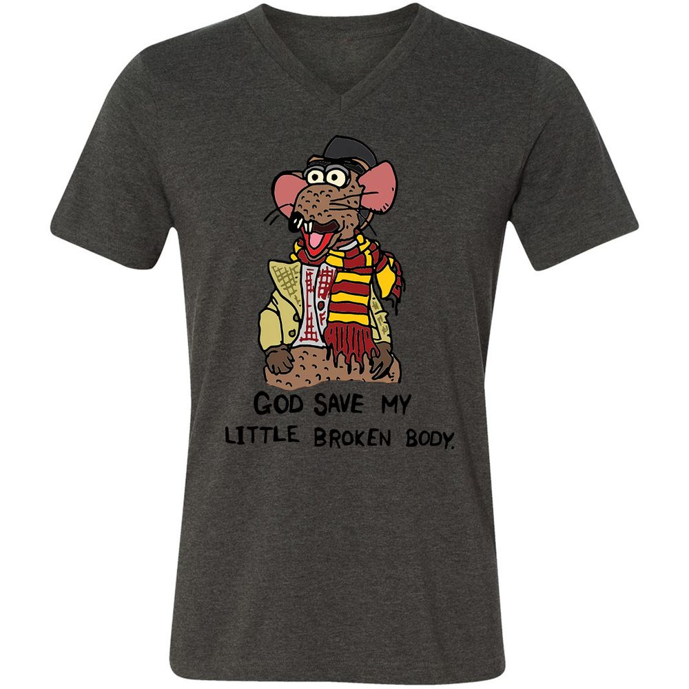 Unisex V-Neck T-Shirt - 5HVVF31D - Dark Grey Heather - 8
