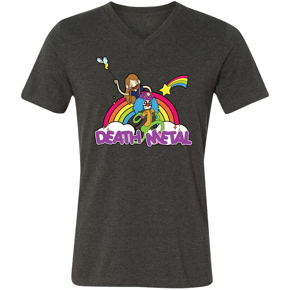 Unisex V-Neck T-Shirt - A5JDJ2QB - Dark Grey Heather - 8