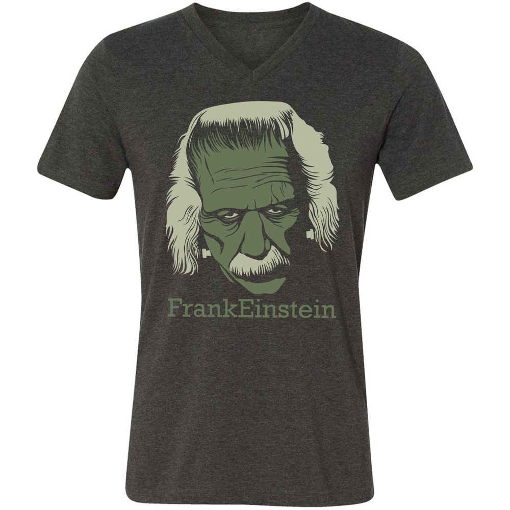 Unisex V-Neck T-Shirt - L35Y4F9U - Dark Grey Heather - 8