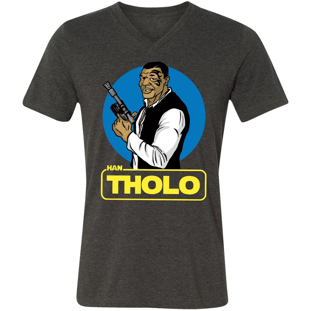 Unisex V-Neck T-Shirt - 674SR69E - Dark Grey Heather - 8