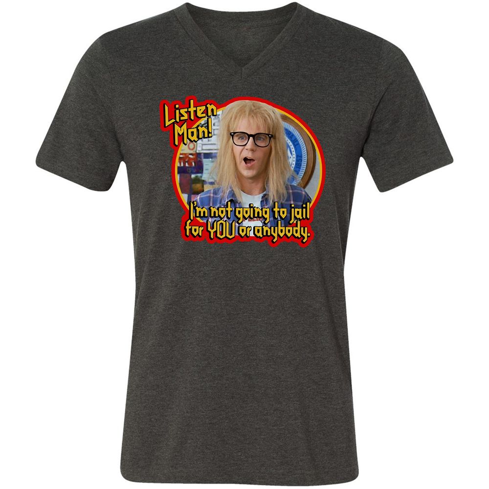 Unisex V-Neck T-Shirt - C4KL83RS - Dark Grey Heather - 8