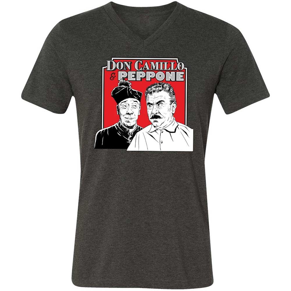 Unisex V-Neck T-Shirt - ELKB8KYS - Dark Grey Heather - 8