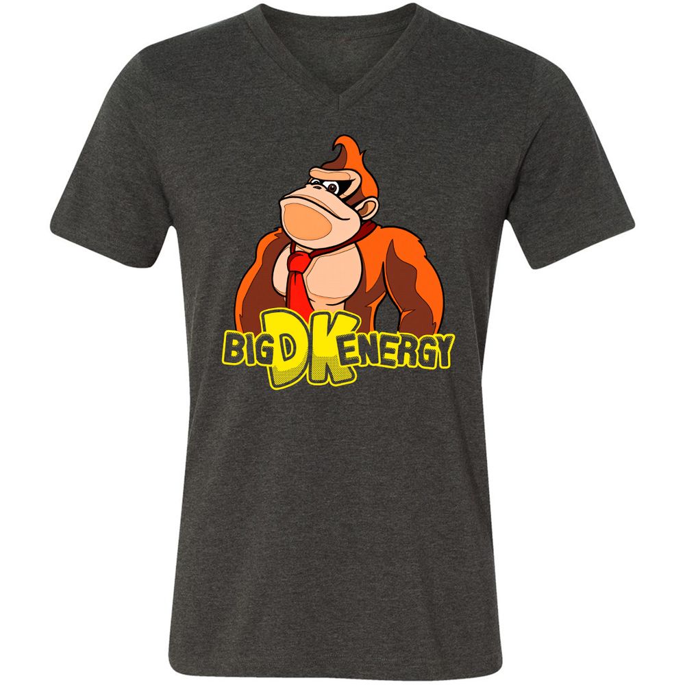 Unisex V-Neck T-Shirt - 951BG873 - Dark Grey Heather - 8