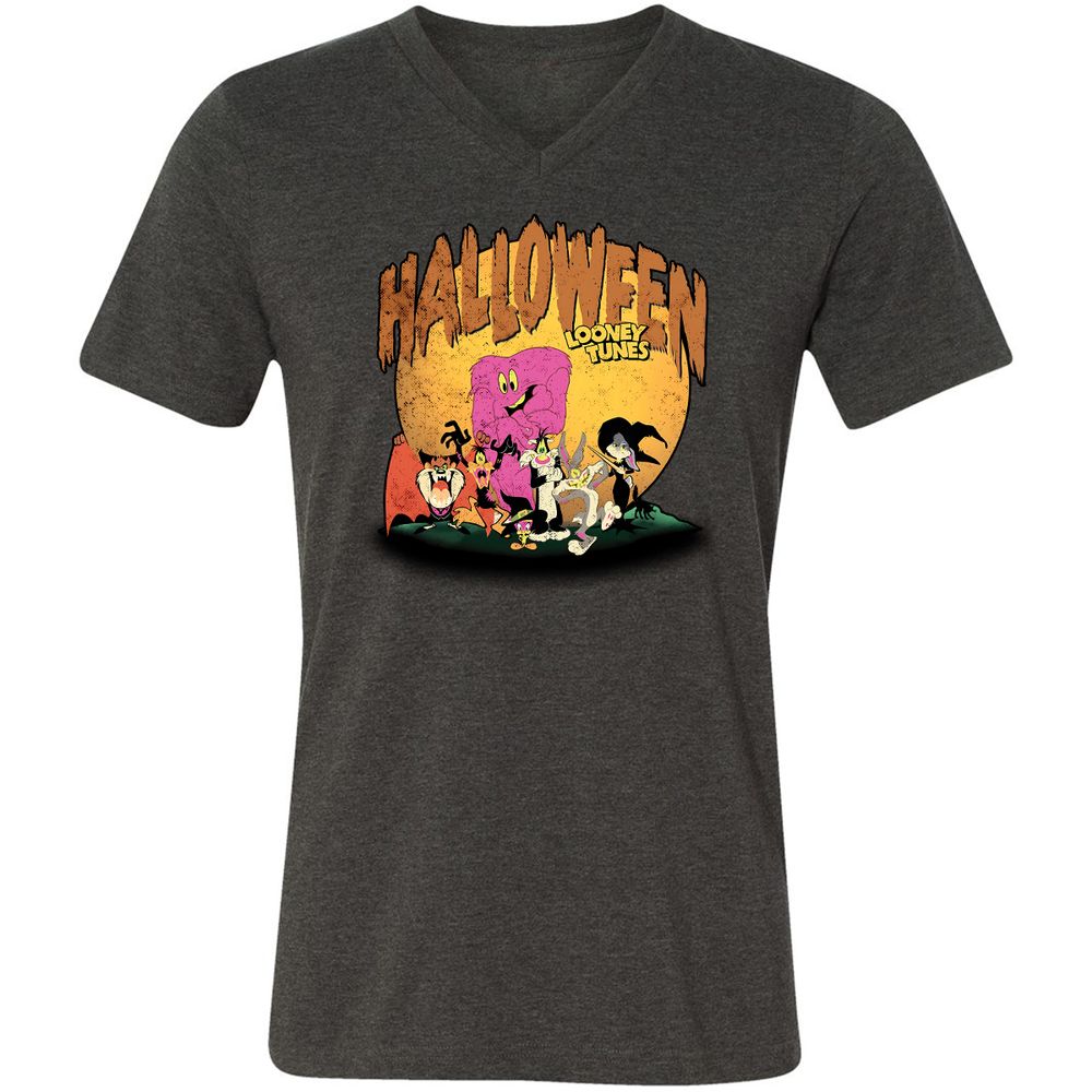 Unisex V-Neck T-Shirt - T5VDDLHK - Dark Grey Heather - 8