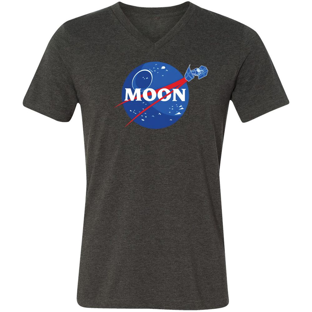 Unisex V-Neck T-Shirt - K58FV9V8 - Dark Grey Heather - 8