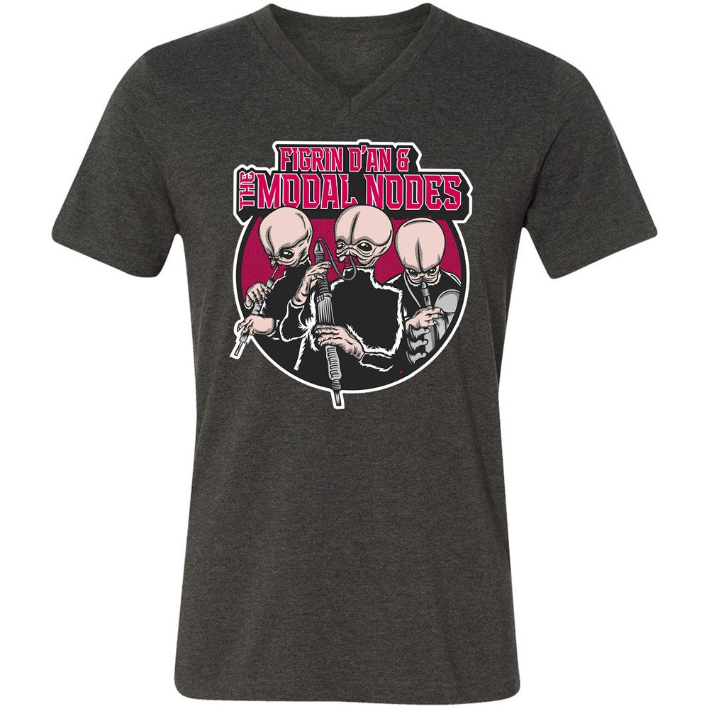 Unisex V-Neck T-Shirt - XPL6E74G - Dark Grey Heather - 8