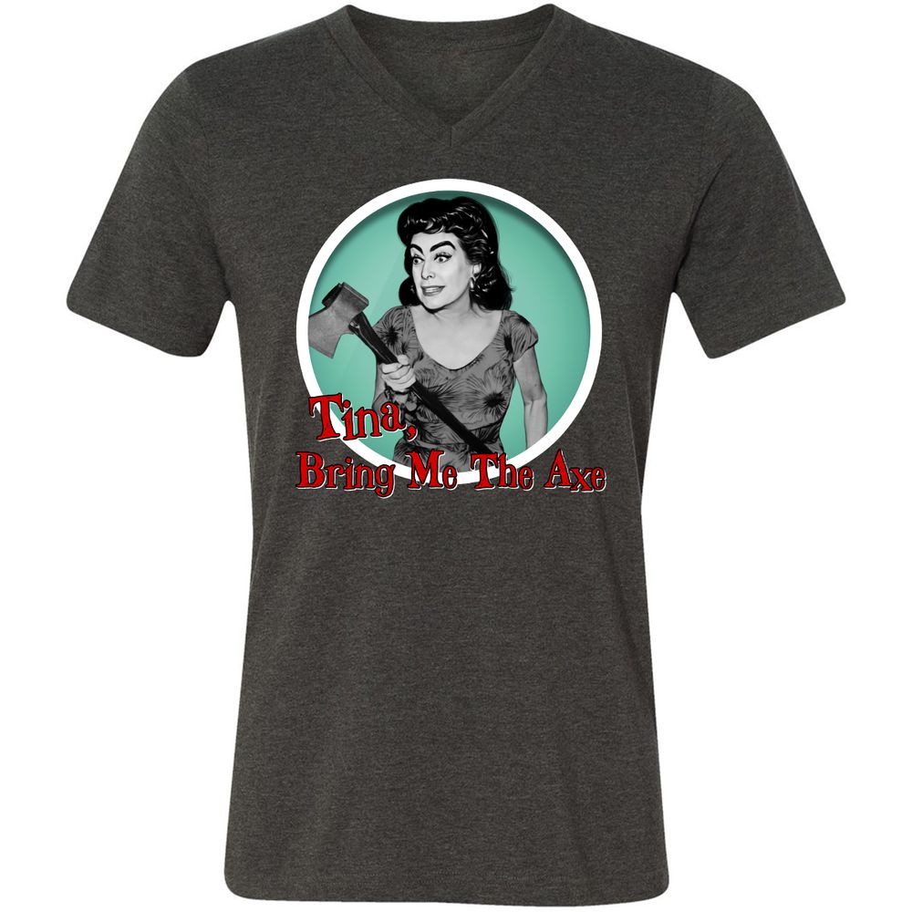 Unisex V-Neck T-Shirt - CN6A69MY - Dark Grey Heather - 8