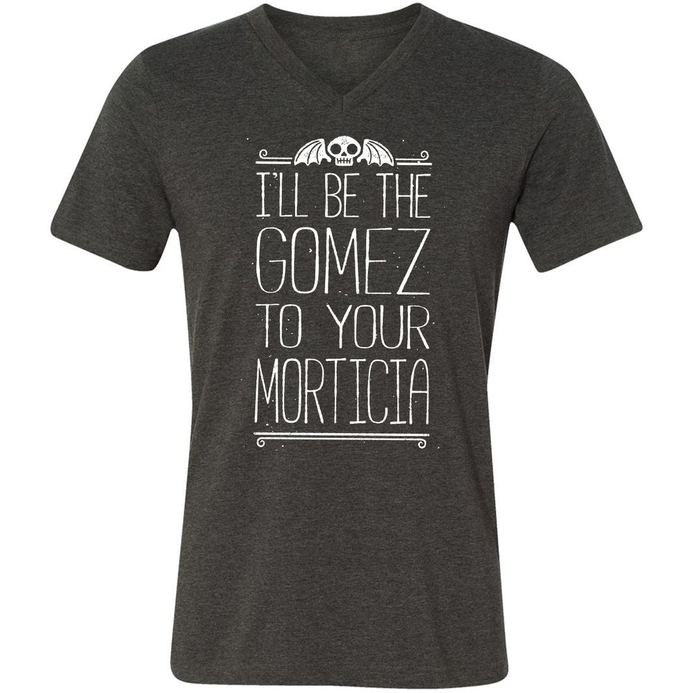 Unisex V-Neck T-Shirt - EK7GK5YN - Dark Grey Heather - 8