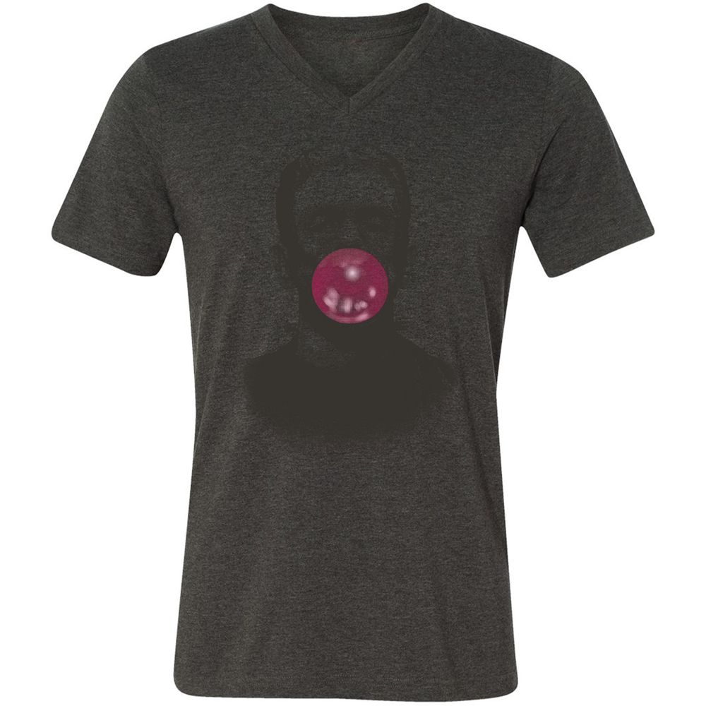 Unisex V-Neck T-Shirt - 8R3XPLVB - Dark Grey Heather - 8