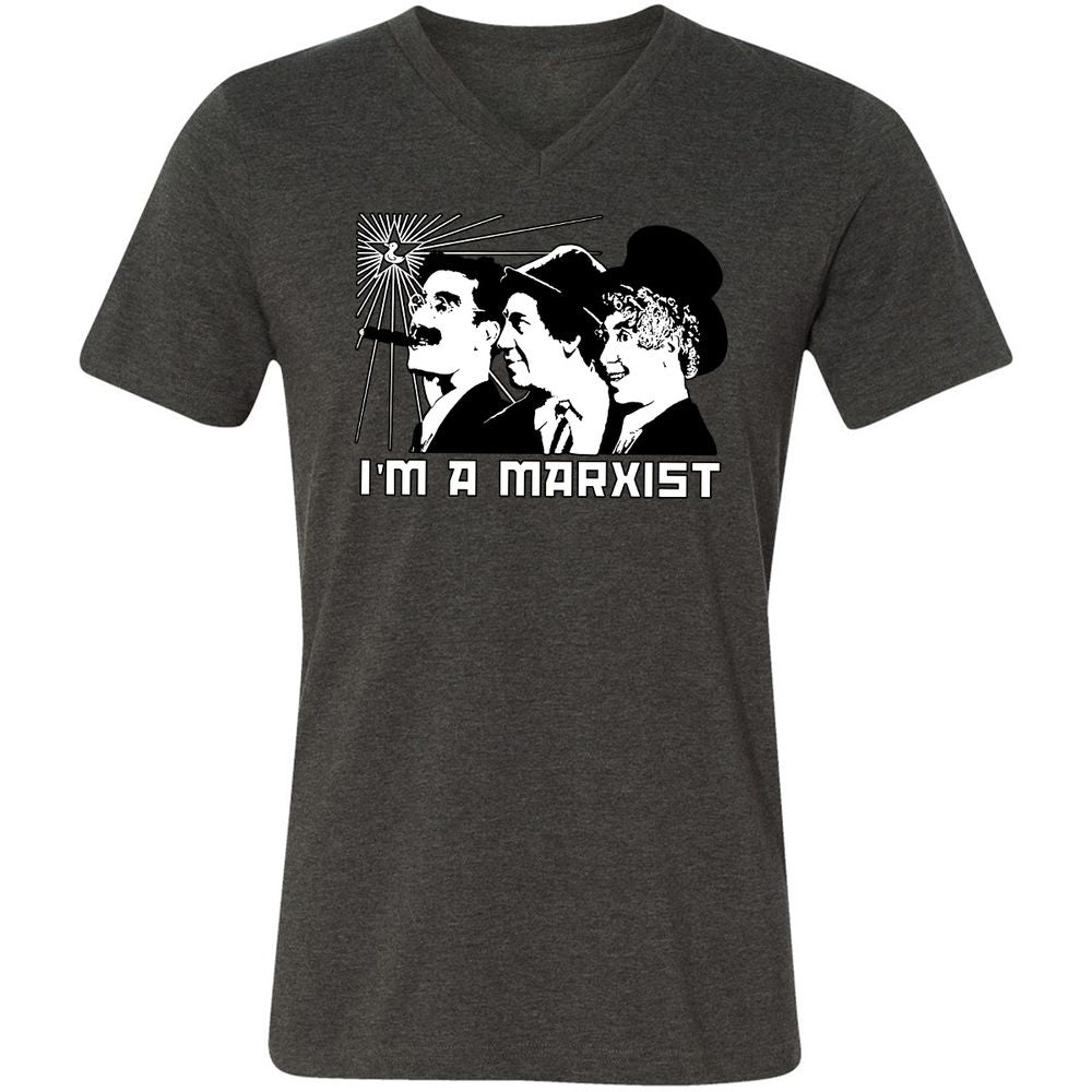 Unisex V-Neck T-Shirt - J9LPN5CU - Dark Grey Heather - 8