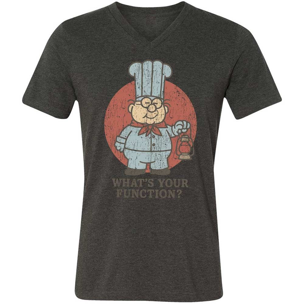 Unisex V-Neck T-Shirt - W4CU386R - Dark Grey Heather - 8