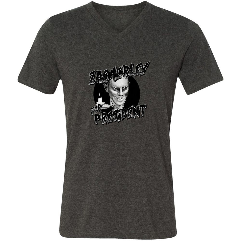 Unisex V-Neck T-Shirt - 5XGN57PS - Dark Grey Heather - 8