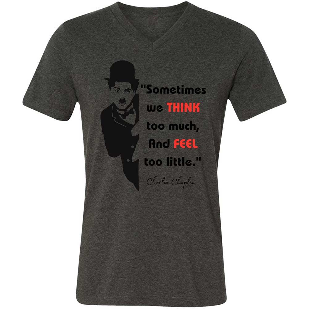 Sometimes we think too much - Dark Grey Heather - 8