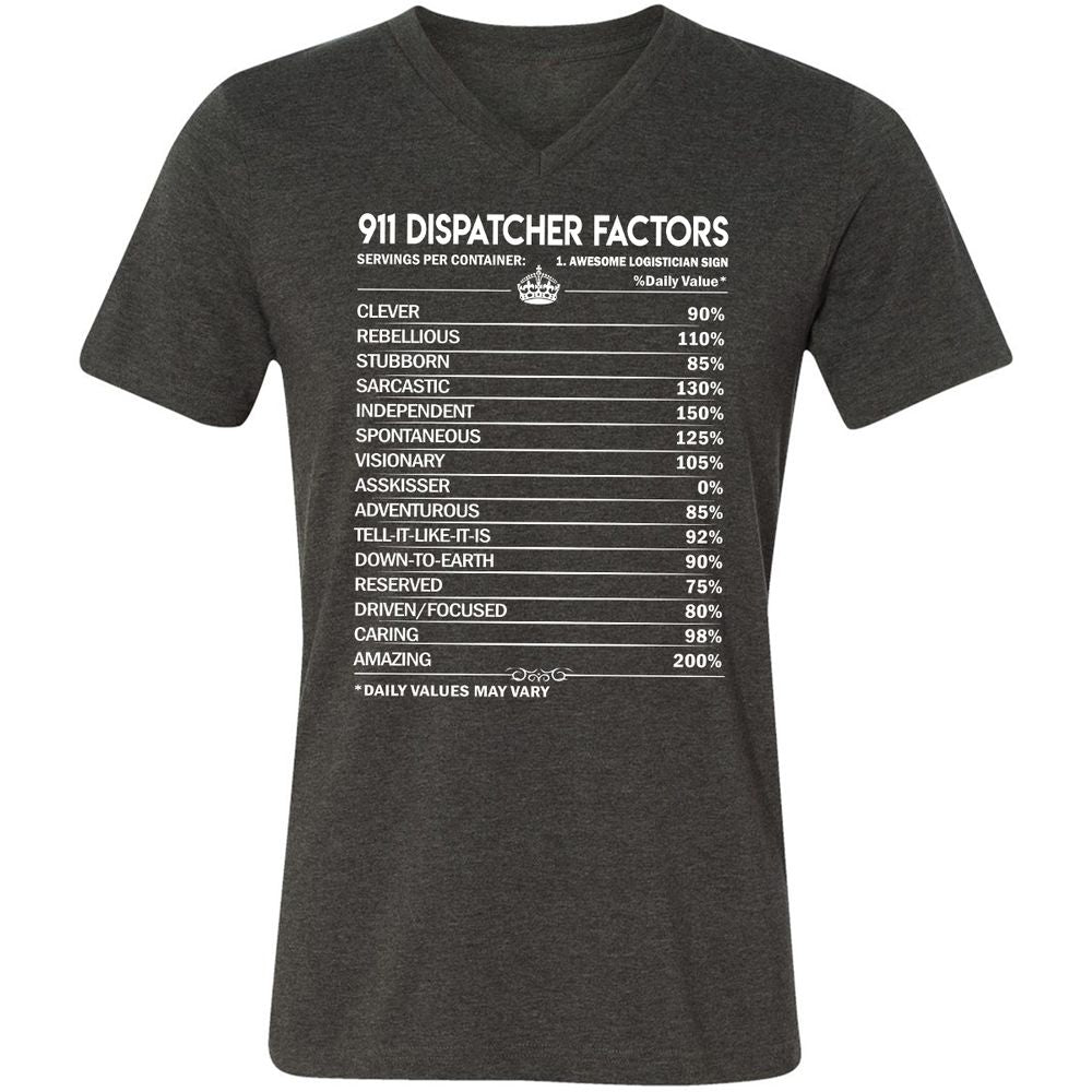 Unisex V-Neck T-Shirt - AHMP2Z15 - Dark Grey Heather - 8