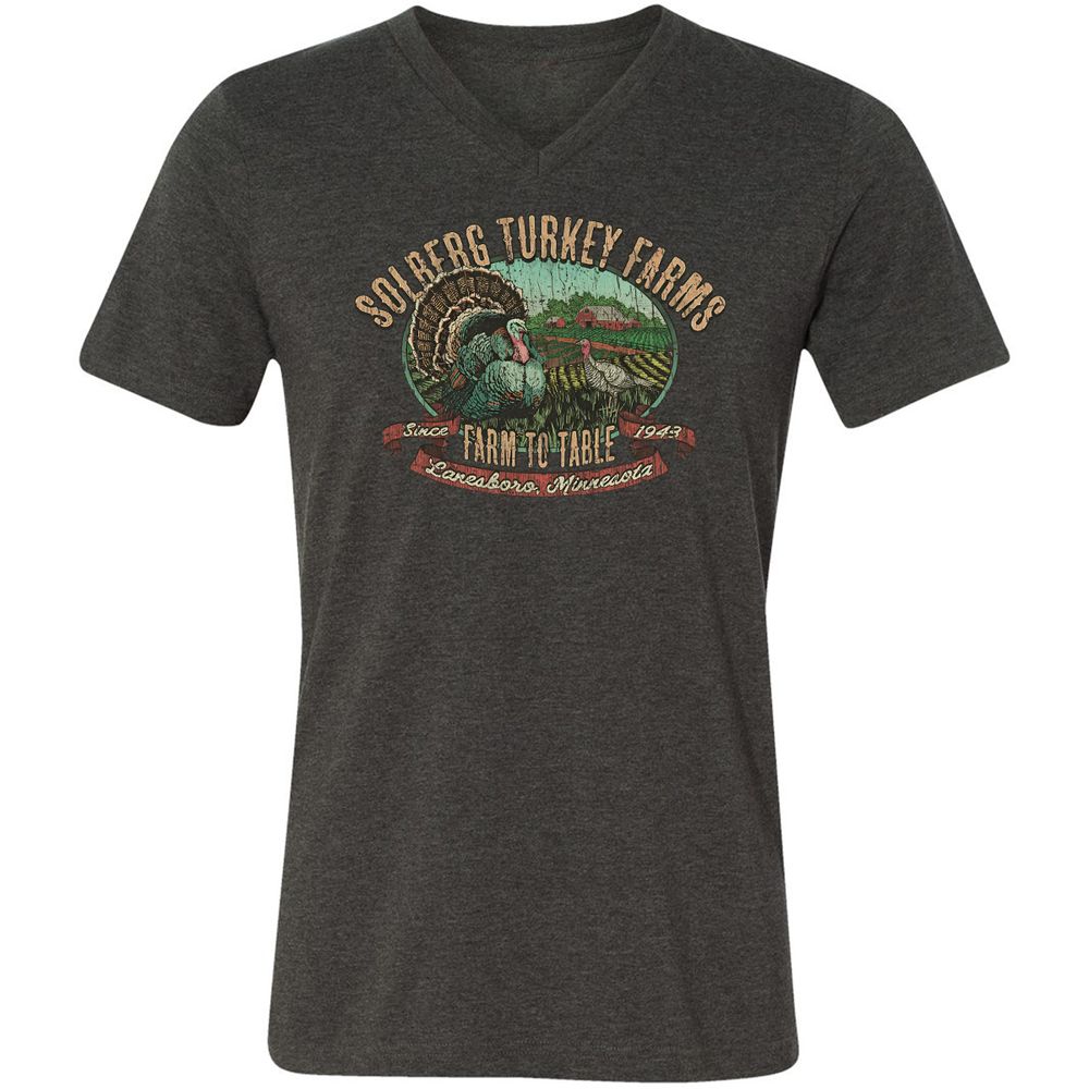 Vintage Turkey Farm Thanksgiving - Dark Grey Heather - 8