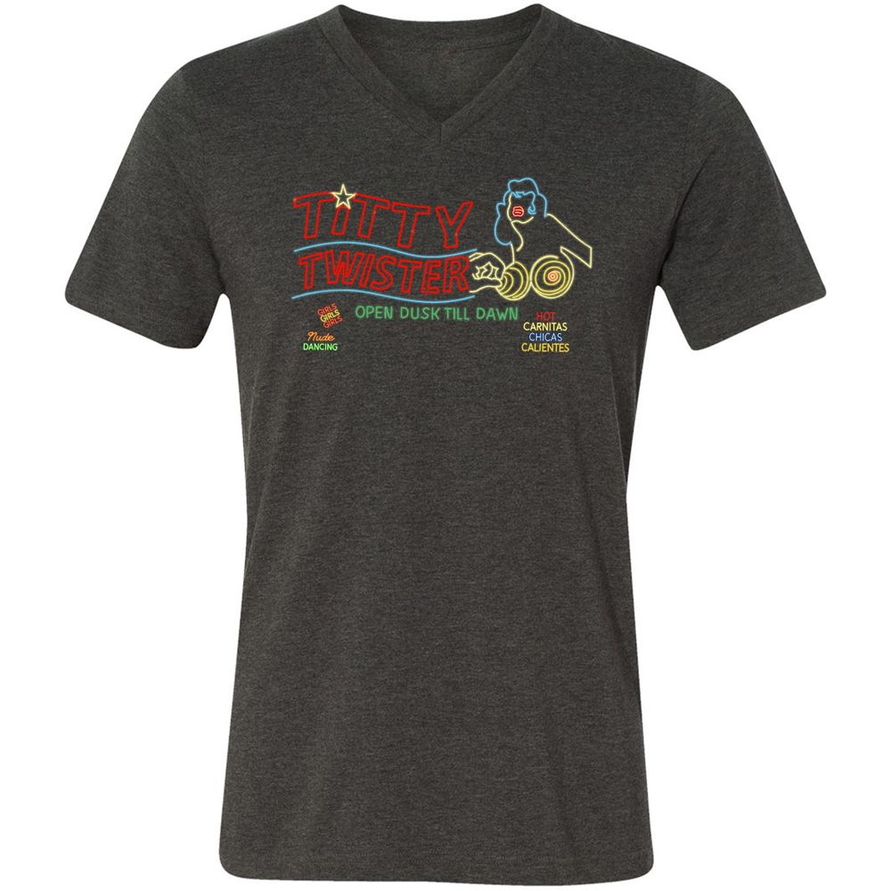 Unisex V-Neck T-Shirt - C4A3BBA9 - Dark Grey Heather - 8