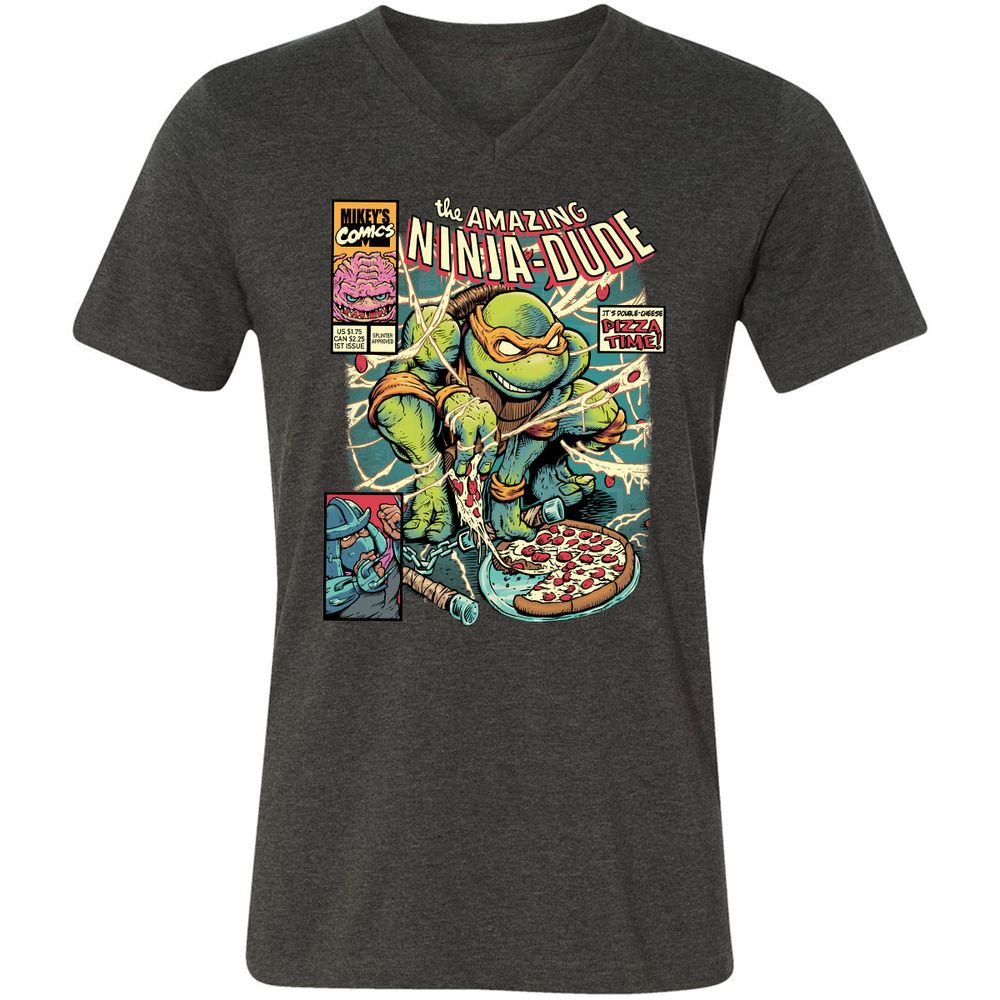 Unisex V-Neck T-Shirt - RDTUAN88 - Dark Grey Heather - 8