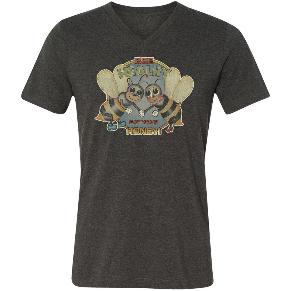 Bee Healthy Eat Your Honey - Dark Grey Heather - 8