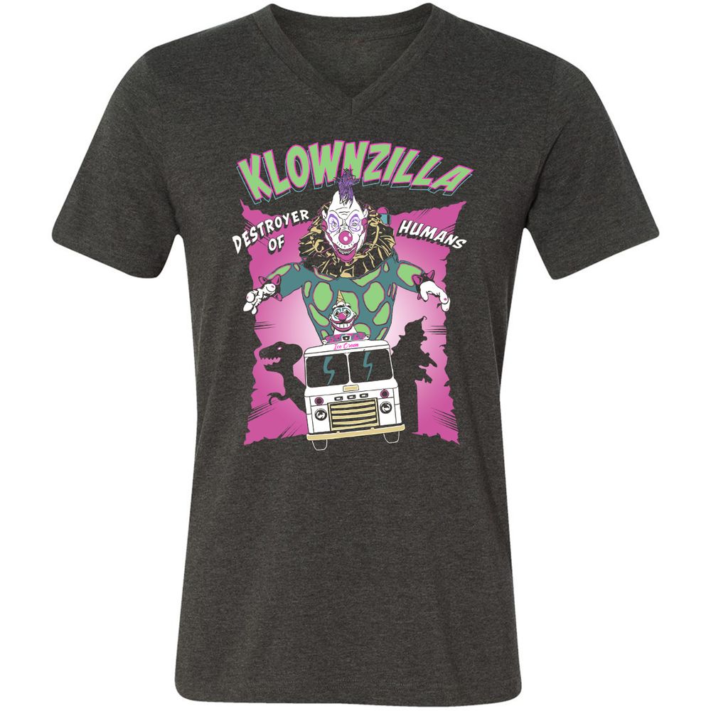 Unisex V-Neck T-Shirt - JAHCMCB4 - Dark Grey Heather - 8