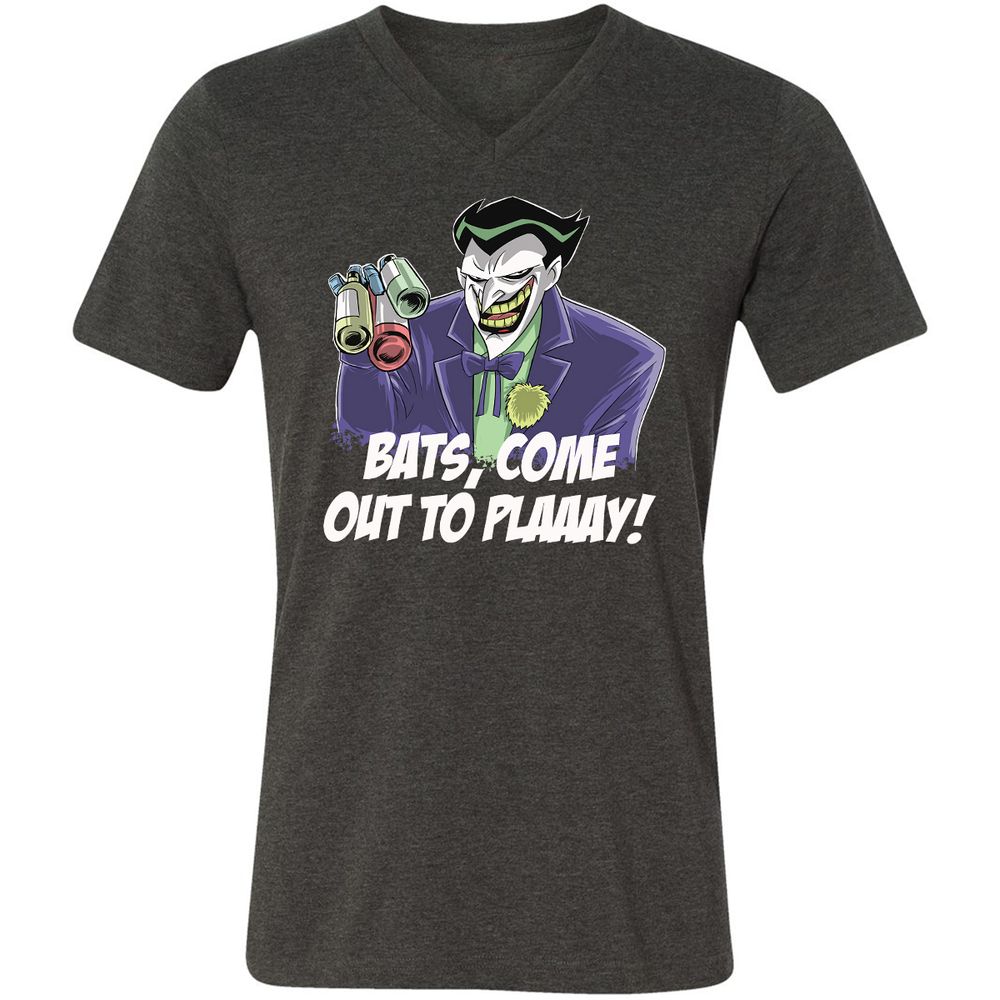 Unisex V-Neck T-Shirt - 9HKHLTE6 - Dark Grey Heather - 8