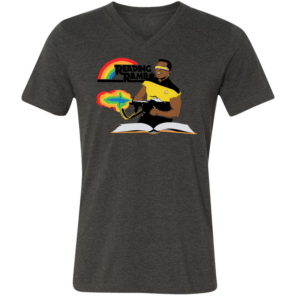 Unisex V-Neck T-Shirt - 3R282ZJA - Dark Grey Heather - 8