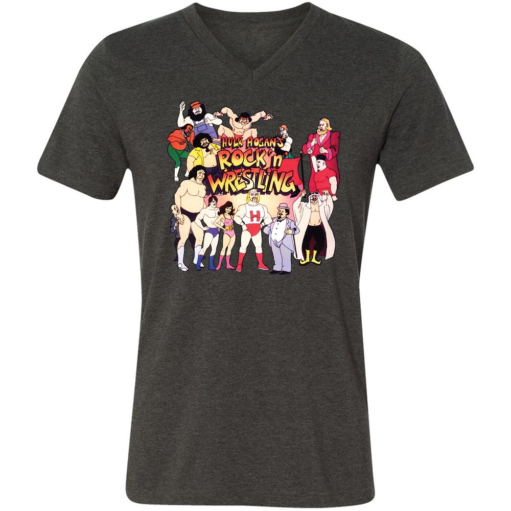 Unisex V-Neck T-Shirt - KF4R6KFH - Dark Grey Heather - 8