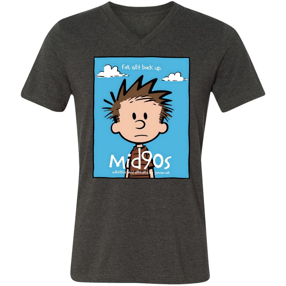 Unisex V-Neck T-Shirt - 4LGGD5H2 - Dark Grey Heather - 8
