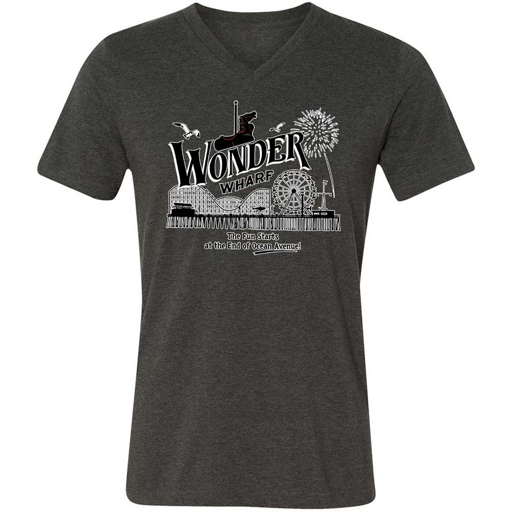 Unisex V-Neck T-Shirt - 9GY81CP5 - Dark Grey Heather - 8