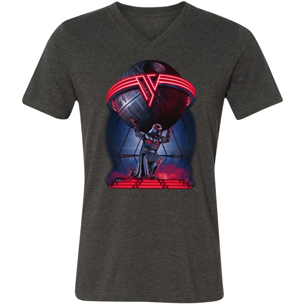 Unisex V-Neck T-Shirt - L9DXP5VE - Dark Grey Heather - 8