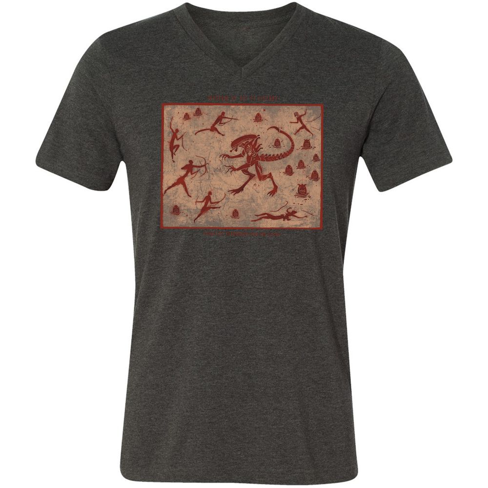 Unisex V-Neck T-Shirt - TM5UC5FG - Dark Grey Heather - 8