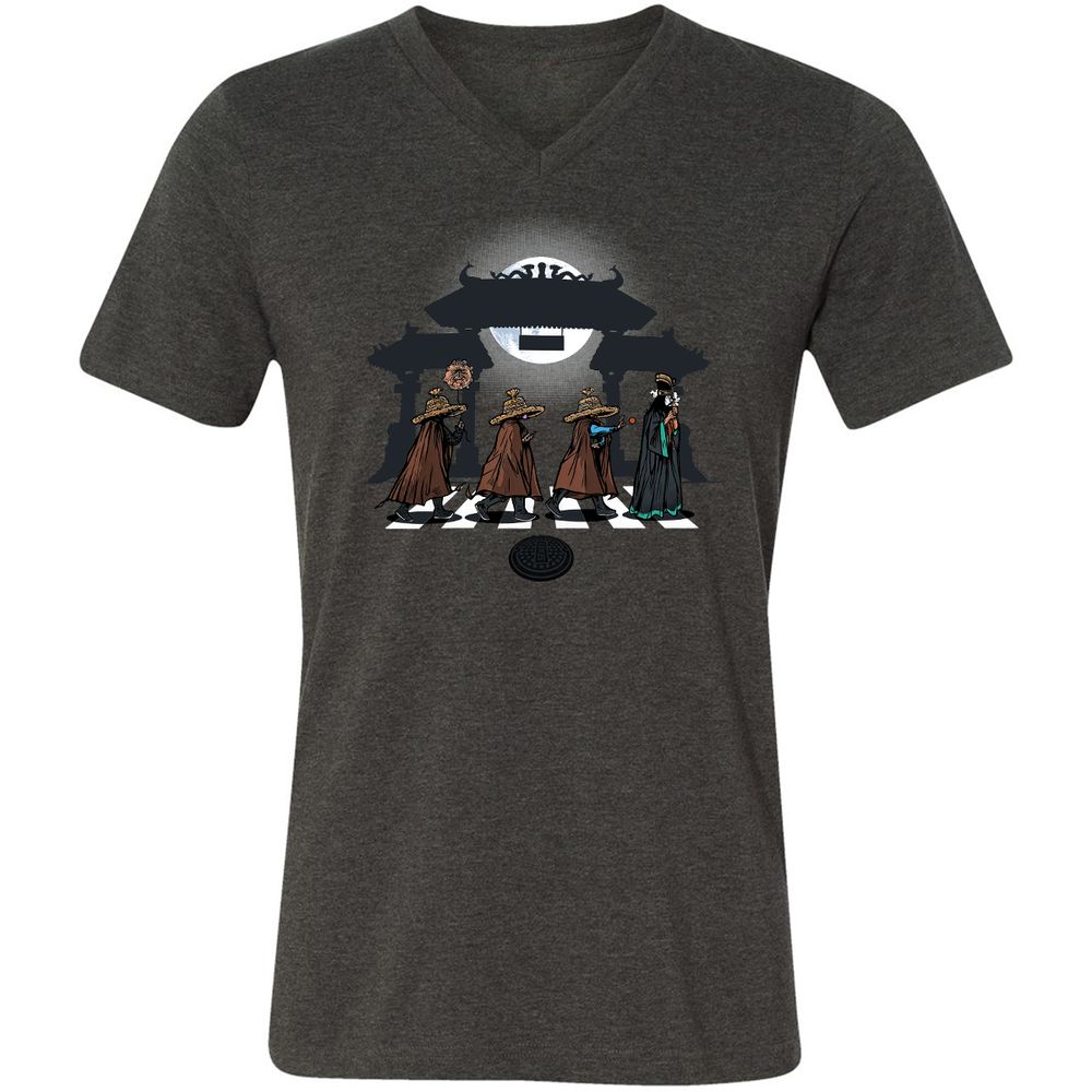 Unisex V-Neck T-Shirt - 912LZTRD - Dark Grey Heather - 8