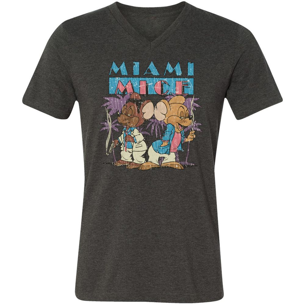 Unisex V-Neck T-Shirt - A83S47WY - Dark Grey Heather - 8