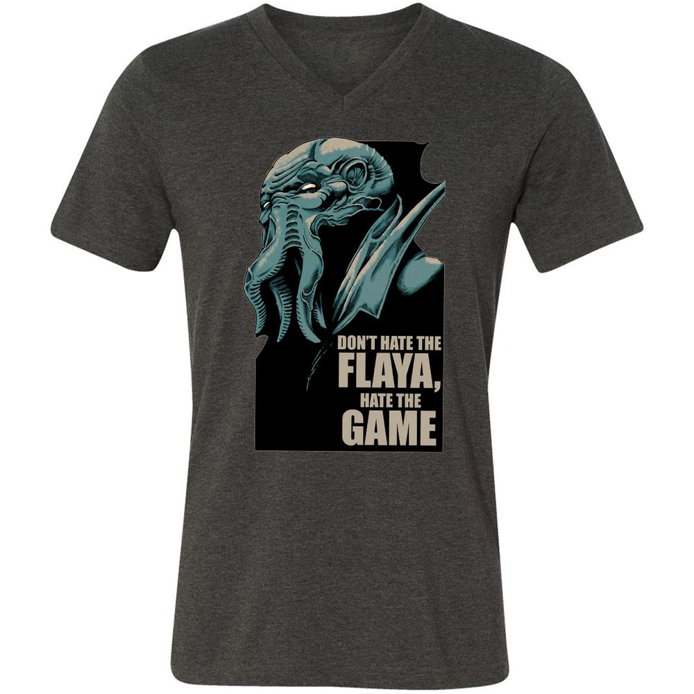 Unisex V-Neck T-Shirt - TU2GQBVR - Dark Grey Heather - 8