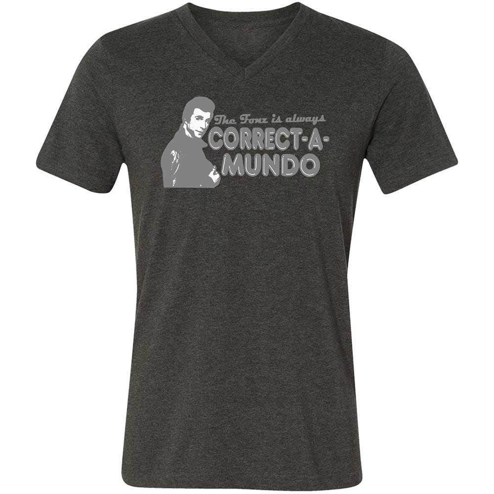 Unisex V-Neck T-Shirt - N1Q8UC2A - Dark Grey Heather - 8
