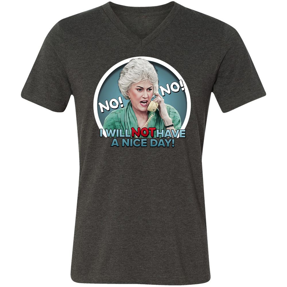 Unisex V-Neck T-Shirt - 9KC6FHHR - Dark Grey Heather - 8