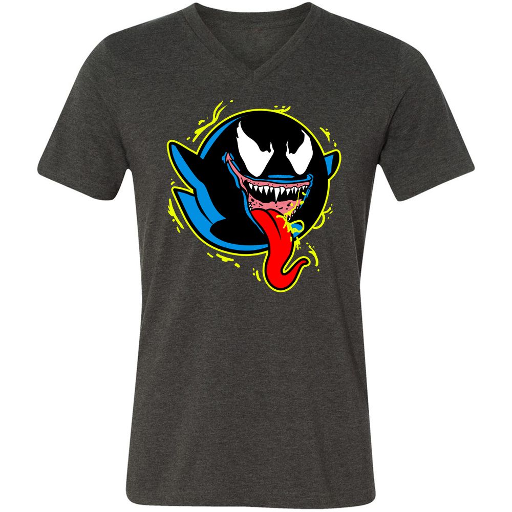 Unisex V-Neck T-Shirt - PJPCYZ2X - Dark Grey Heather - 8