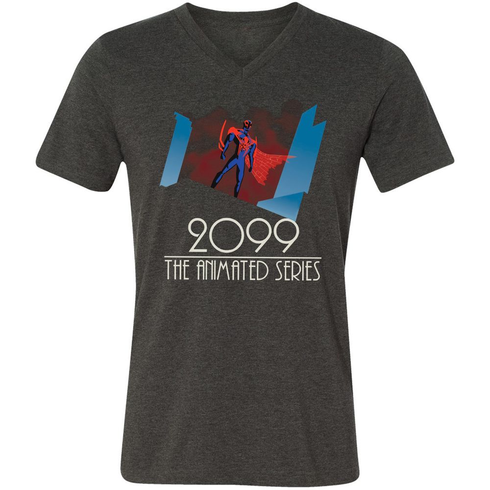 Unisex V-Neck T-Shirt - 3GB3EGX8 - Dark Grey Heather - 8