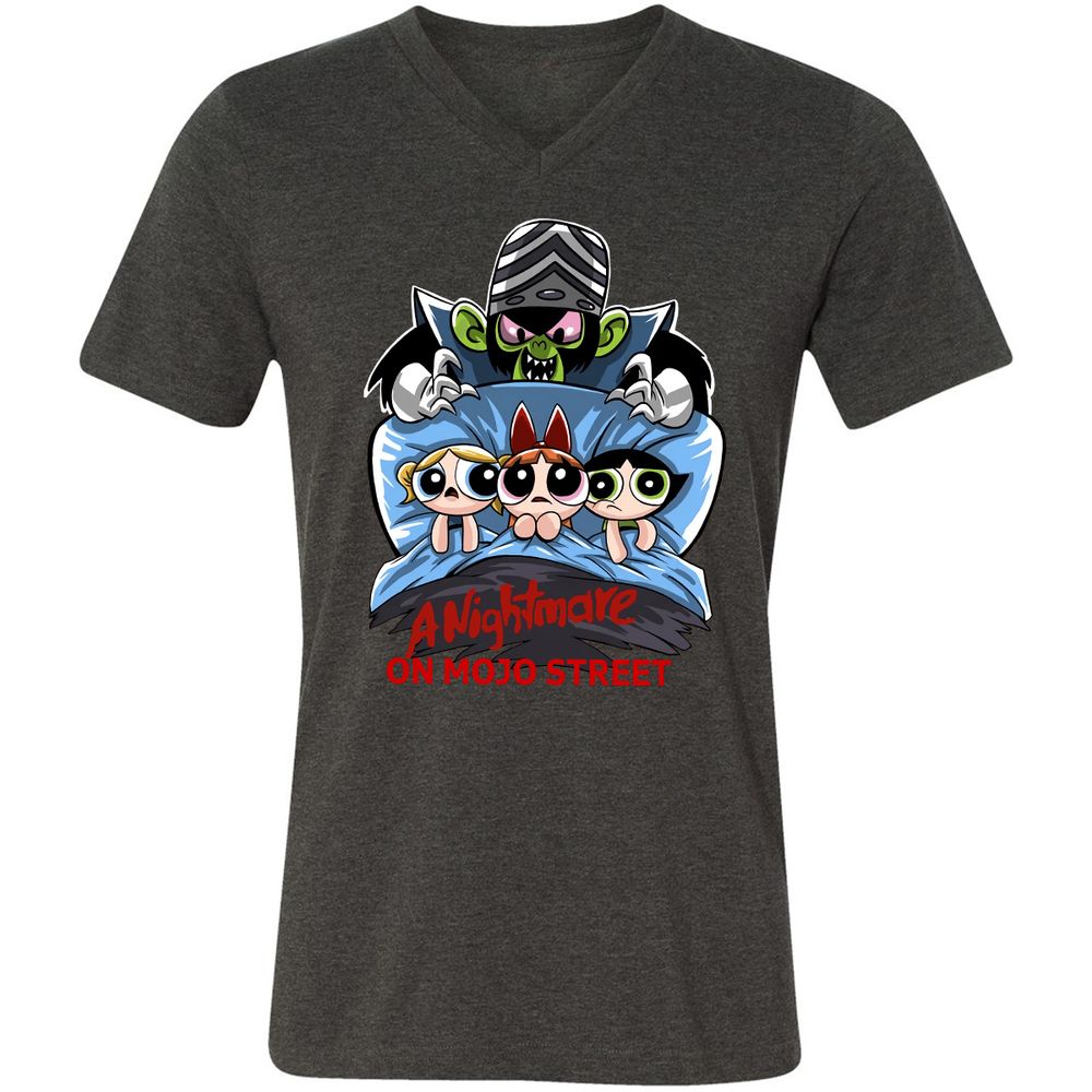 Unisex V-Neck T-Shirt - DC7TEKXX - Dark Grey Heather - 8