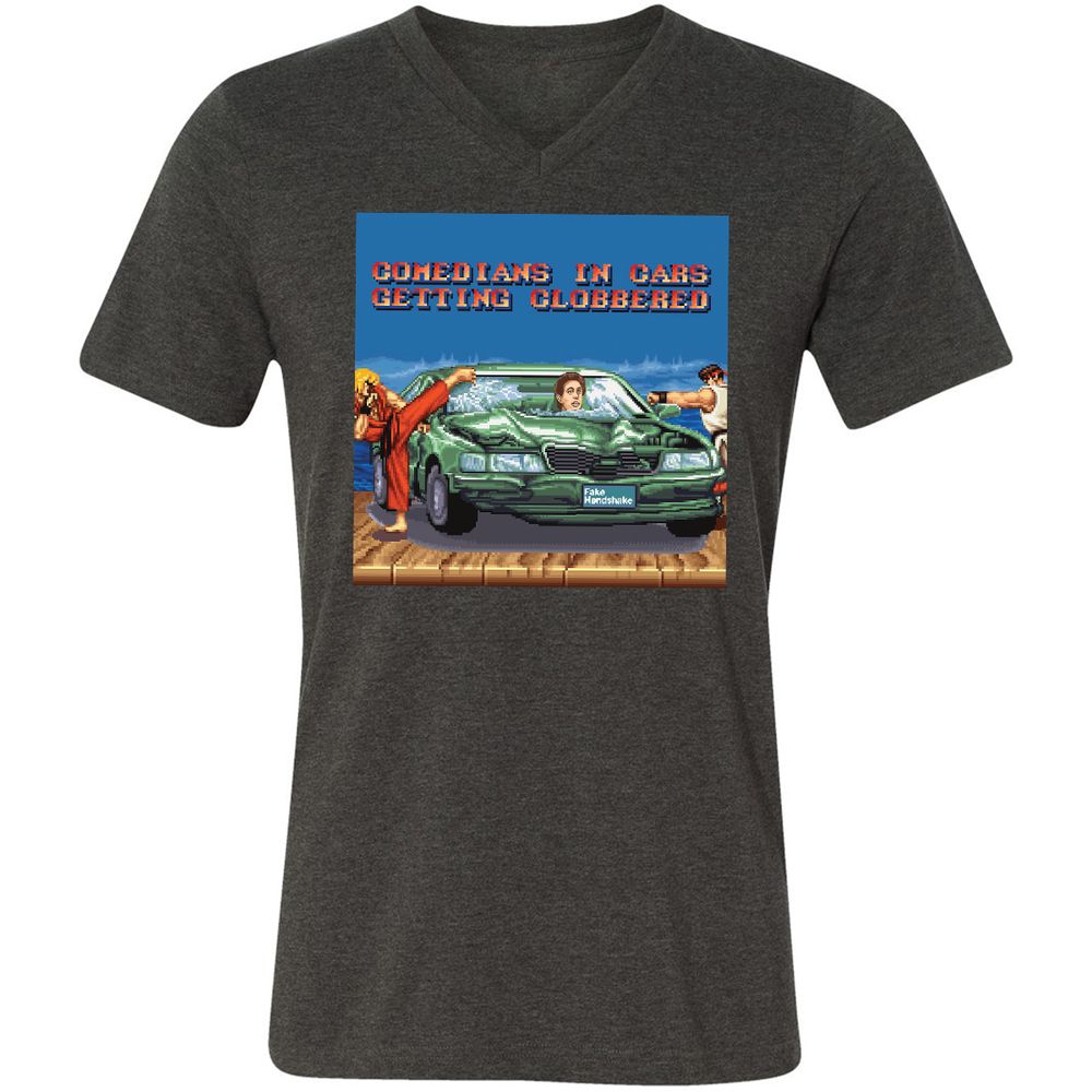 Unisex V-Neck T-Shirt - 9V252CMT - Dark Grey Heather - 8