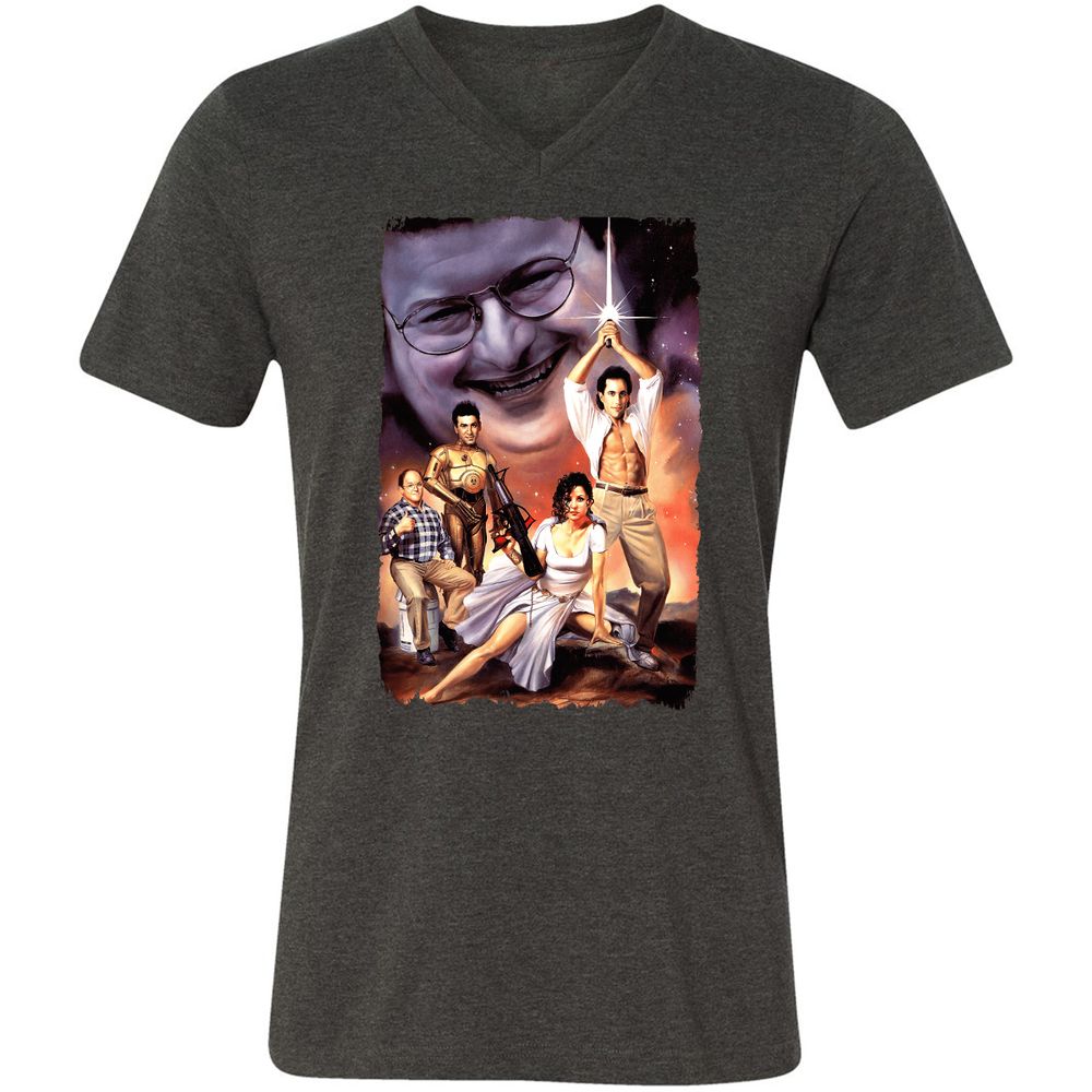 Unisex V-Neck T-Shirt - CMDWEZ4A - Dark Grey Heather - 8