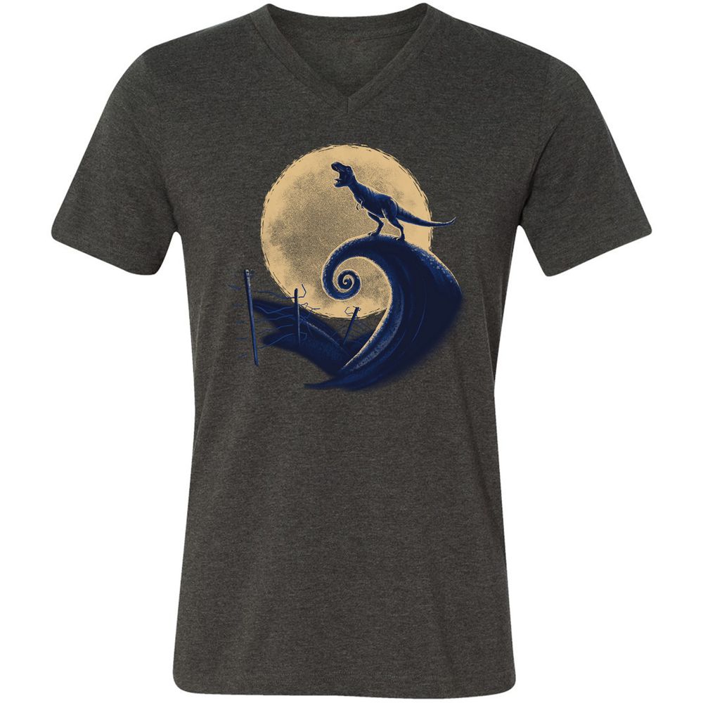 Unisex V-Neck T-Shirt - LXC479HW - Dark Grey Heather - 8
